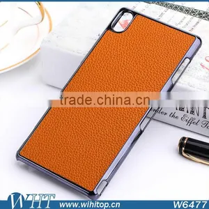 Express Hot Sale PC Back Cover for Sony Z3 Case, Chrome Leather Case for Xperia Z3 thumbnail-3