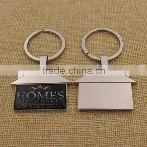 Promotion Gifts Custom Logo Metal House Shape Keyring thumbnail-5