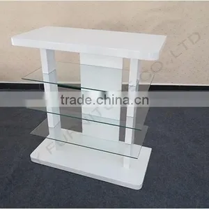 High Quality 4 LayersTempered Glass TV Stand Wooden thumbnail-4