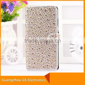 Customized Rhinestone Leather Stand Phone Case Flip Cover For Samsung Galaxy On7 thumbnail-4