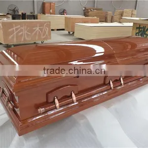 Popular Material Luxury Europe Wooden Coffin Cover thumbnail-2