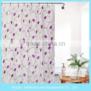 Low Cost Small Fresh Printing the PEVA Shower Curtain thumbnail-2
