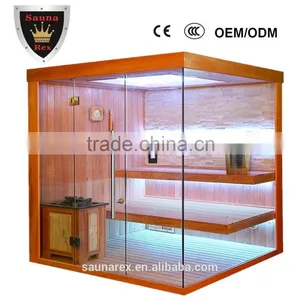 Hemlock Traditional Sauna Room With Glass thumbnail-1