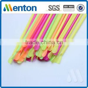 Colorful High Quality Disposable Plastic Spoon Straw thumbnail-1