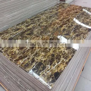 PVC MARBLE SHEET UV BOARD, SMOOTH HARDNESS GREEN CLASSICAL CORROSION WITH HIGH QUALITY thumbnail-2