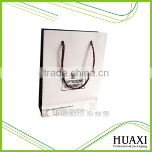 Custom Logo Clothings Packing White Bags With Handle Rope thumbnail-1