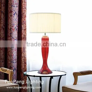 Hotel Bedside Modern Red Vase Table Lamp / Light thumbnail-1