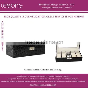 Customized Faux Leather Watch Box/Plastic Watch Case for 5 Watches thumbnail-1
