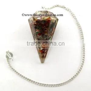 Orgone Faceted Chakra Pendulum thumbnail-1
