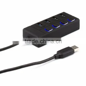 Ultra High Speed 4 Ports Usb 3.0 Hub With Individual Switch On/off Button thumbnail-2