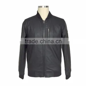 Modern Style High Quality Fashion Men PU Leather Jacket thumbnail-1