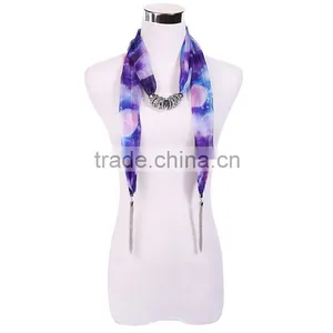 China Fashion Jewelry New Product Soft Chiffon Scarf Fashion Necklaces thumbnail-1
