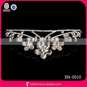 Topwedding Elegant Rhinestone Wedding Tiara With Flower Shaped Element For Bridal thumbnail-1