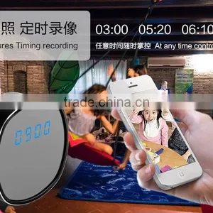 HD720P/30fps Wireless Wifi Desk Alarm Clock Camera thumbnail-6