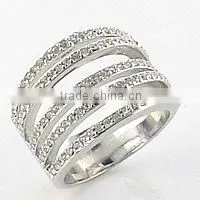 925 Silver Women AAA CZ Pave Ring thumbnail-1