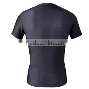 2016 Digital Printing Compression Running Shirt Breathable Quick Dry Polyester Spandex 3d t Shirt thumbnail-3