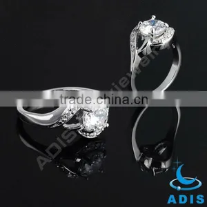 Fashion Jewelry Big White Zircon Engagement Ring Ladies' Finger Ring thumbnail-1