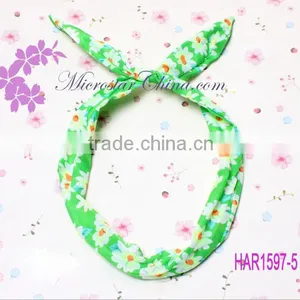 Stock Fashion Jewelry Rabbit Tiger Color Round Dot Stripe Lace Hairband For Girls thumbnail-3