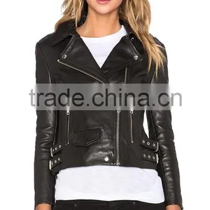 2016 Latest Design Women Pure Leather Jackets for Women Quality Choice thumbnail-2
