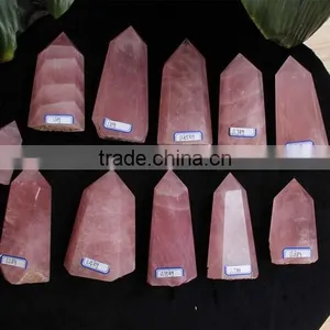 Natural Rock Rose Quartz Stone Crystal Towers thumbnail-2
