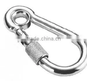 S.S. Carabiner Spring Hook With Eyelet and Screw 304/316 thumbnail-1