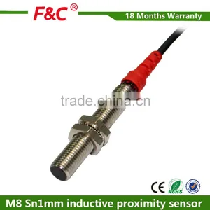 F&C M8 Sn1mm 12V-24V dc NPN Type Inductive Proximity Sensor With CE Quality Choice thumbnail-1