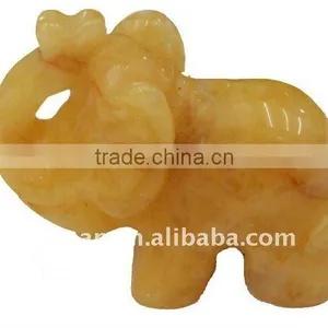 50mm Yellow Jade Carving Gemstone Animal Carvings thumbnail-1