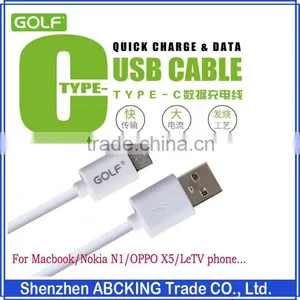 Original GOLF Type-C USB 2.0 Cable Quick Charger Sync Data Cable For Macbook/Nokia N1/OPPO X5/LeTV Phone thumbnail-1