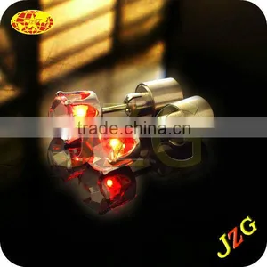 China Factory Wholesale New Products Led Fashion Blinking Colorful Diamond Earring thumbnail-1