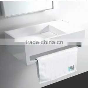 China Manufacture,wall Hung Wash Basin Solid Surface Wash Basin,Artificial Stone Washing Basin thumbnail-2