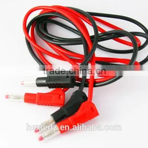 1.2M Dual Transparent Flexible Insulated Stackable 4mm Banana Plug Silicon Cable thumbnail-1