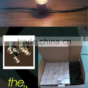 50 Socket Outdoor String Light Kit w/ G40 Globe Bulbs thumbnail-1
