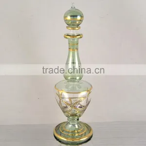 Glass Egyptian Perfume Bottle - 14 k Gold thumbnail-1