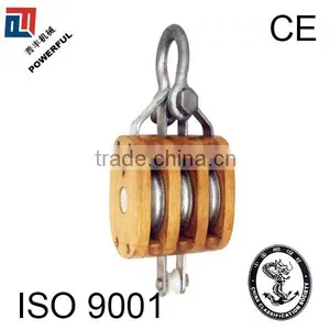 SHACKLE REGULAR WOOD PULLEY BLOCK thumbnail-3