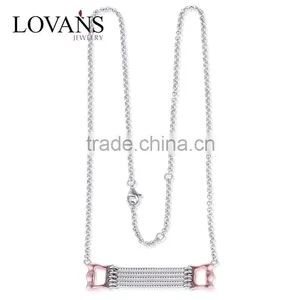 925 Sterling Silver Sport Stretch Fancy Necklace Design Jewelry XLY020 thumbnail-1