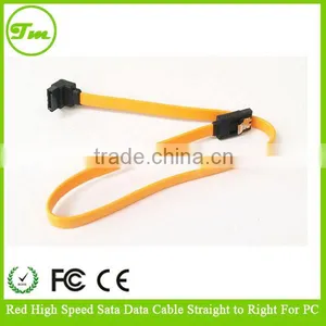 Red High Speed Sata Data Cable Straight to Right For PC thumbnail-1