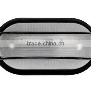 Ip54 60W Aluminium Grille Bulkhead Lamp thumbnail-1
