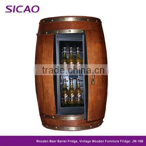 Wood Wine Barrel Refrigerator Furniture, Electric Barrel Cooler, Wine Barrel With Cooling thumbnail-1