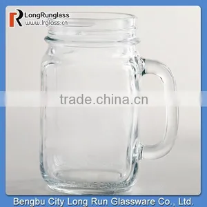 LongRun 16oz High Quality Country Jar Glasses Set of 2 Funny Glass Holder With Handle thumbnail-1