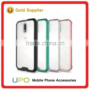 [UPO] High Quality 2 in 1 Hybrid TPU Plastic Soft TPU Shockproof Transparent Mobile Phone Case for Moto G4 Plus thumbnail-1