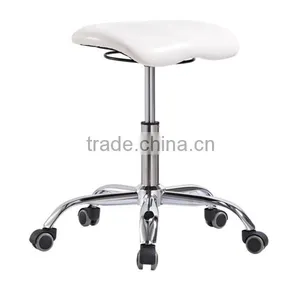 Hot Selling White PU Leather Dentist Bar Stool Chair With Wheels HY3004-1 thumbnail-1
