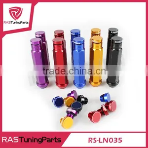 Breaks Alloy Aluminum 90MM Wheel Lug Nut With Crown Caps Extended Tuner Wheels Rims Caps Lug Nuts thumbnail-1