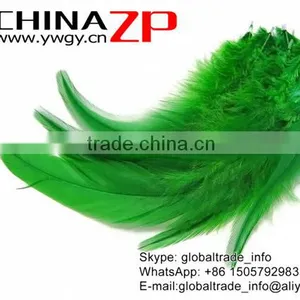 Top Supplier ZPDECOR Wholesale Good Quality Colored Green Chicken Rooster Saddle Feathers for Sale thumbnail-3