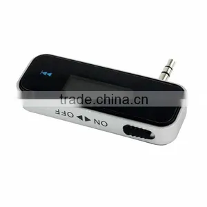 New Wireless 3.5mm In Car Display FM Transmitter For Iphone 4S/5S/6 Ipad Smart Phone thumbnail-3