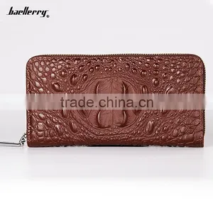 2016 Crocodile Leather Wallet Wallet With Mobile Phone Holder Violet Purse Wallet thumbnail-6
