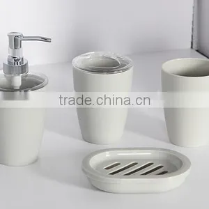 Elegant Plastic 4pcs Bathroom Set With Soap Dispenser thumbnail-5