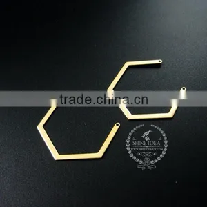 40*34mm Raw Brass Simple Pendant Charm DIY Earrings Chandelier Jewelry Findings 1800161 thumbnail-2