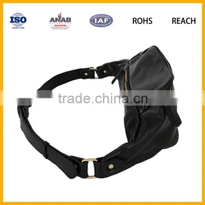 Durable PU Zipper Unisex Waist Bag for Sports, Travel, Business thumbnail-4
