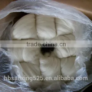 Chinese Wool Top 24MIC, 75MM, Natural White Color. thumbnail-5
