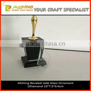 Promotional Beveled Jade Glass Moon Ornament/Blank Moon Ornaments thumbnail-1